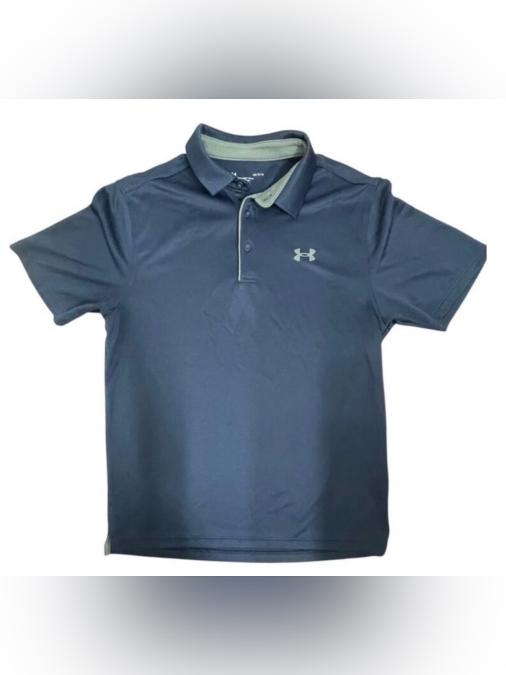 Under Armour Polo Shirt Men’s Large Blue HeatGear Athletic Golf Casual